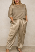 Natalie | Satin Two-Piece Set