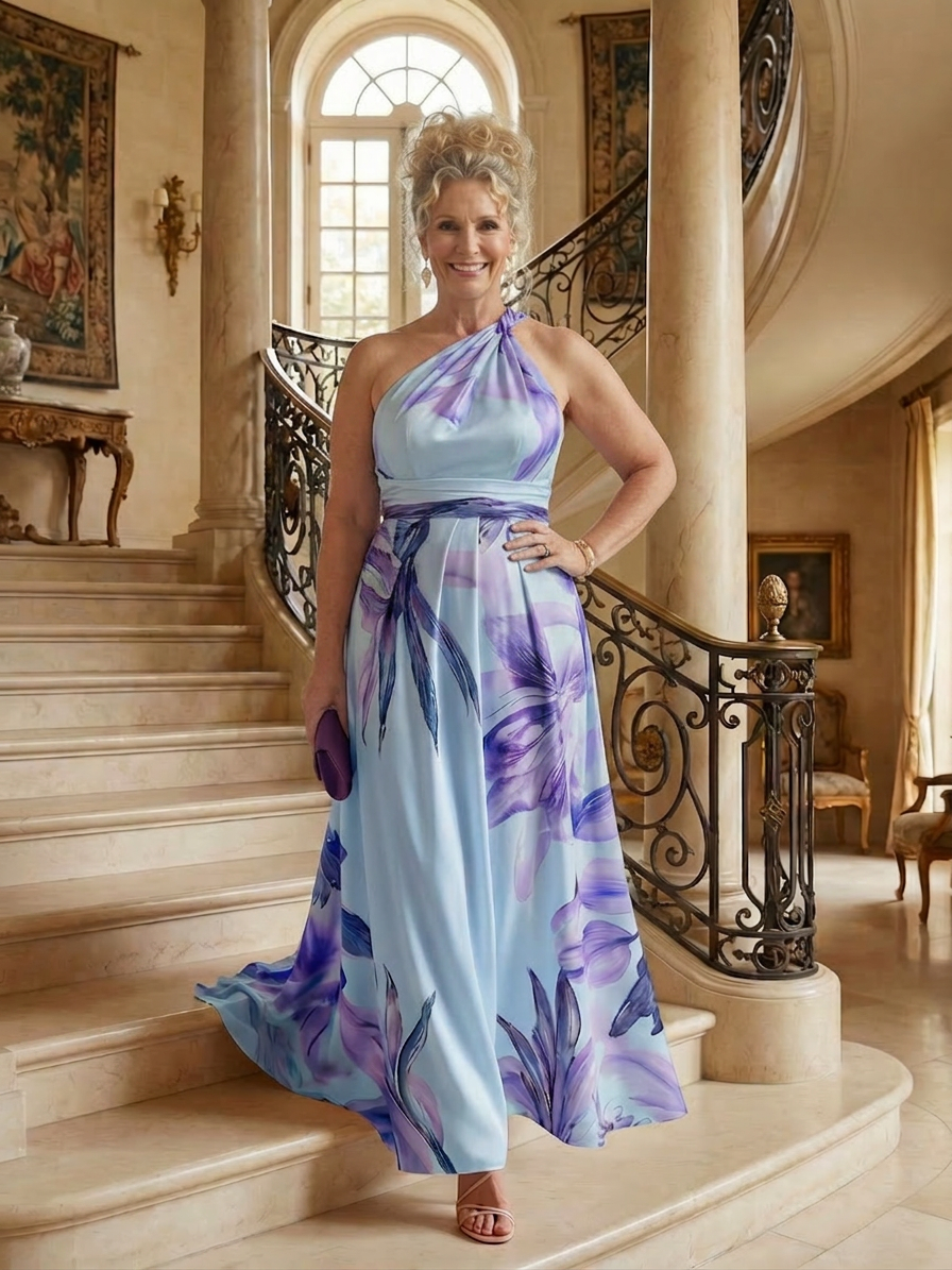 Rhonda | Floral Halter Maxi Dress