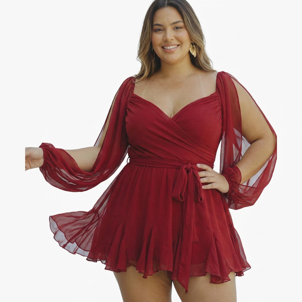 Miriam | Chiffon Sweetheart Mini Dress
