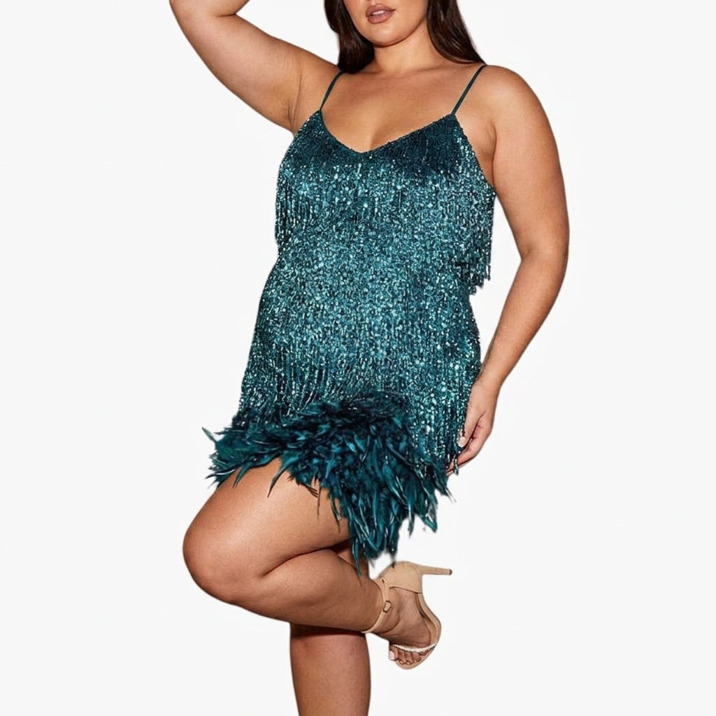 Catherine | Sequin V-Neck Mini Dress