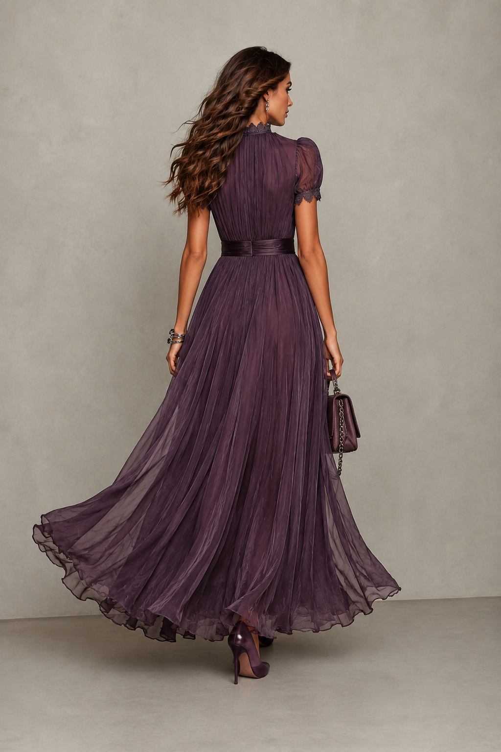 Dakota | Chiffon Puff Sleeve Maxi Dress