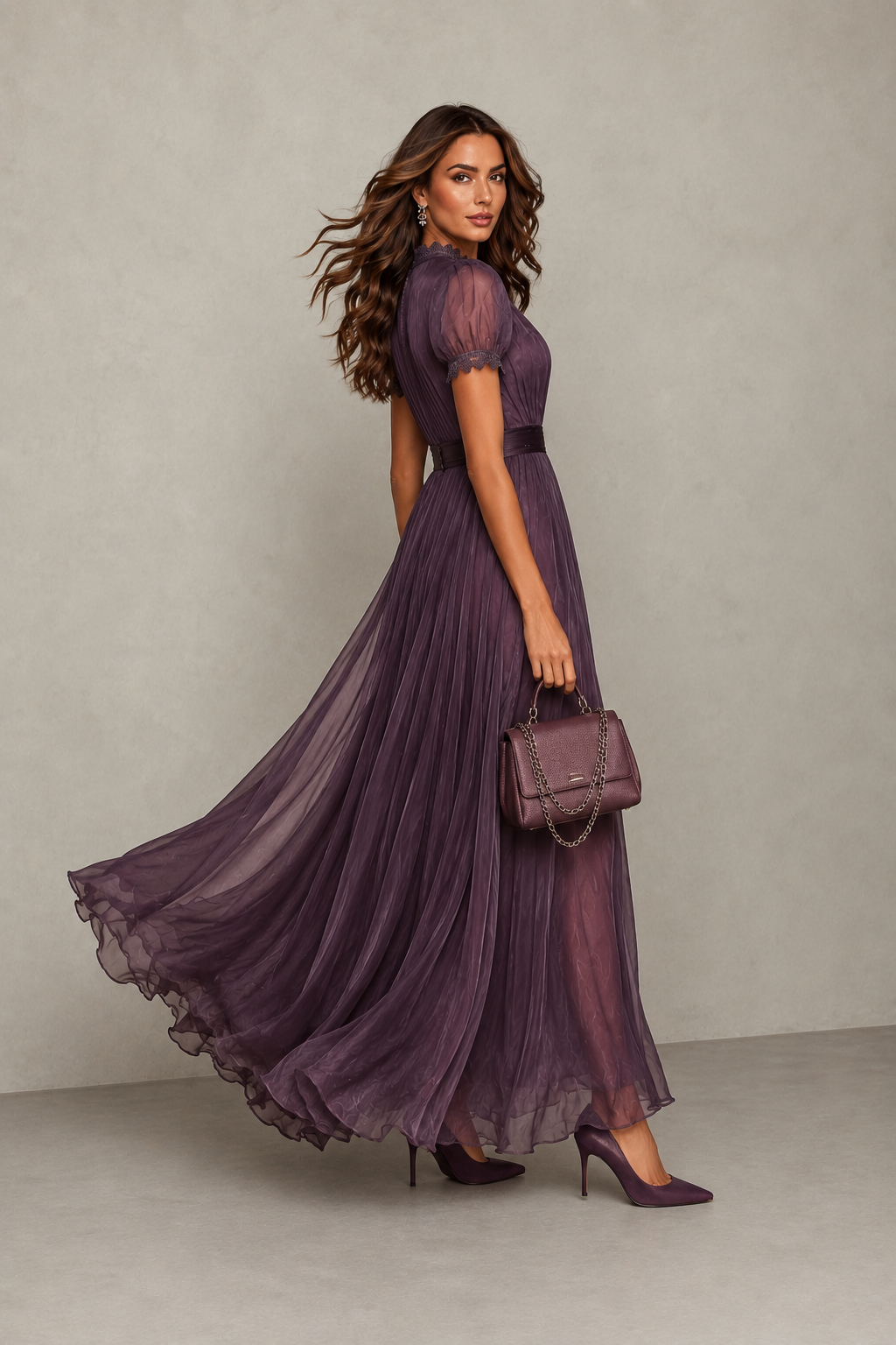Dakota | Chiffon Puff Sleeve Maxi Dress