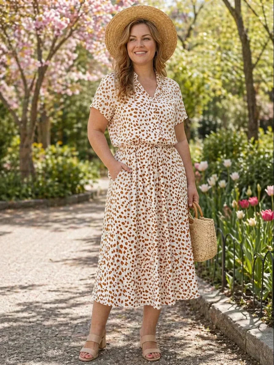 Katelyn | Floral Collared Midi Dress