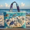 Kendra | Sea Turtle Quilted Tote Bag