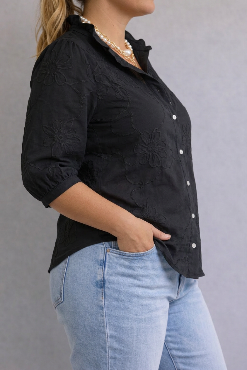 Lynn | Floral Round Neck Blouse