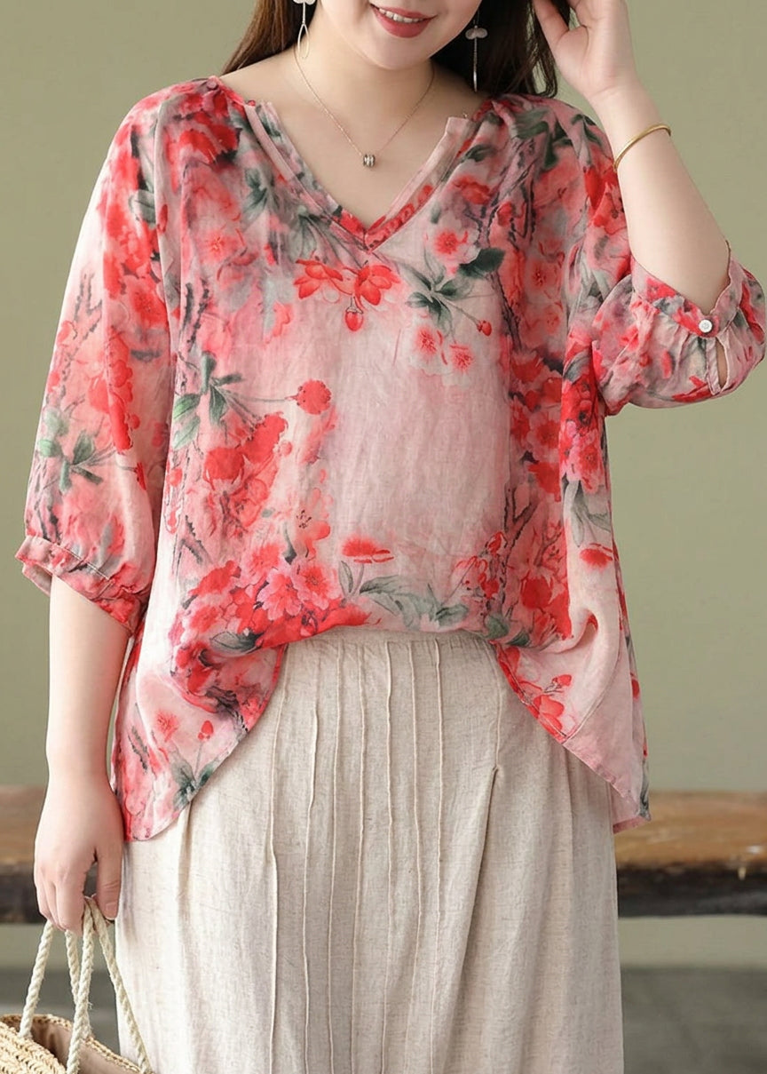 Harper | Floral V-Neck Blouse