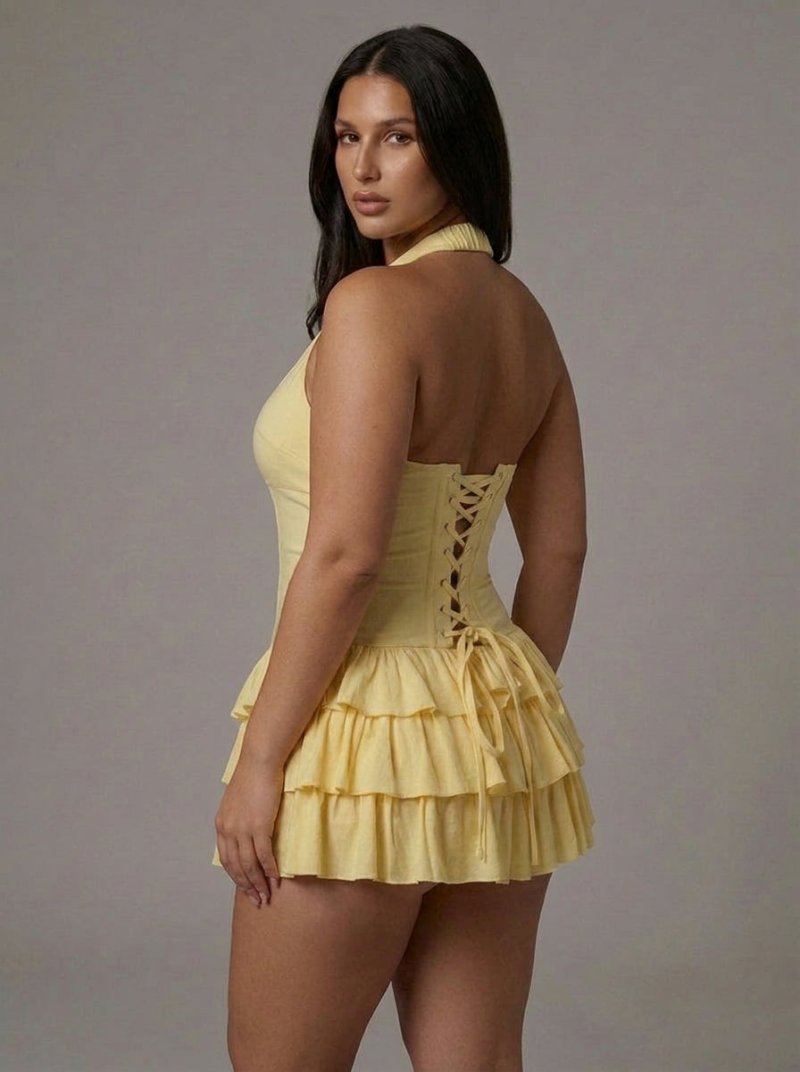 Riley | Halter Mini Dress