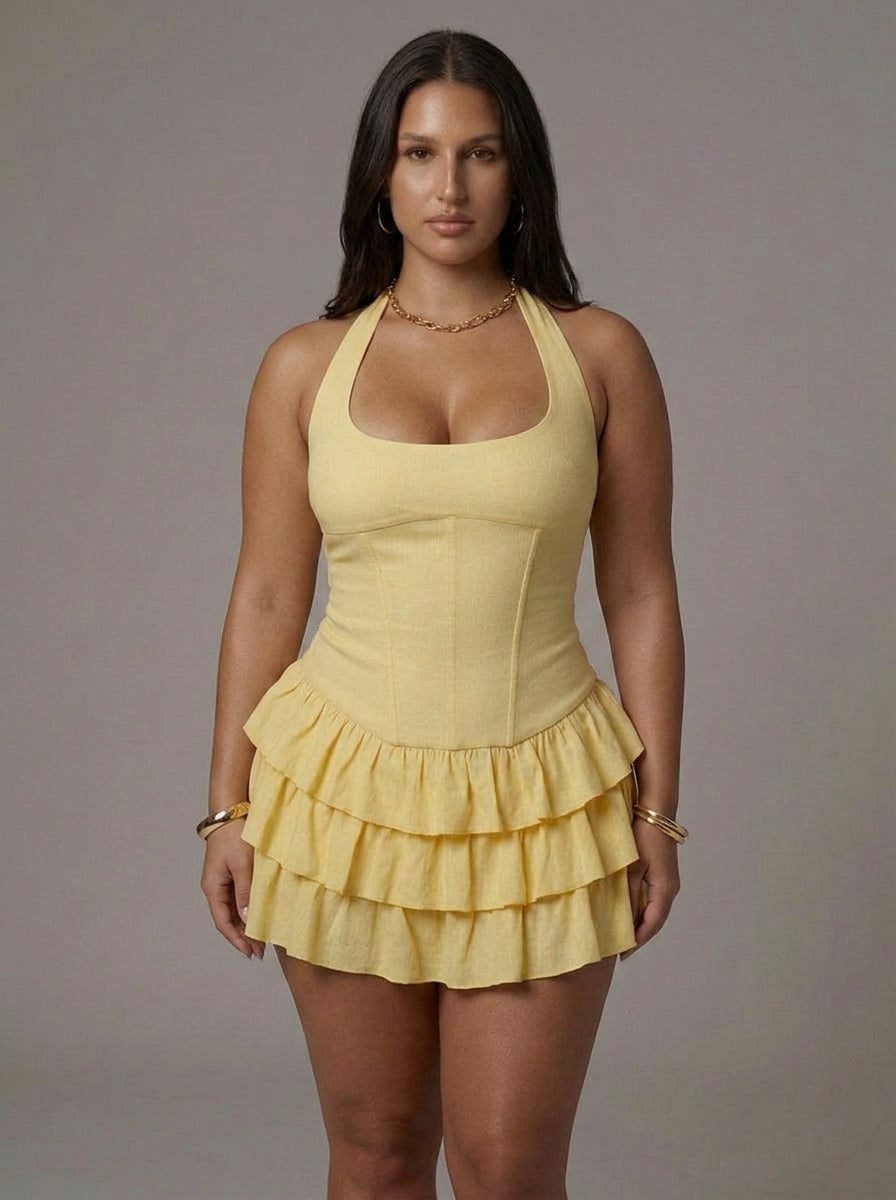 Riley | Halter Mini Dress
