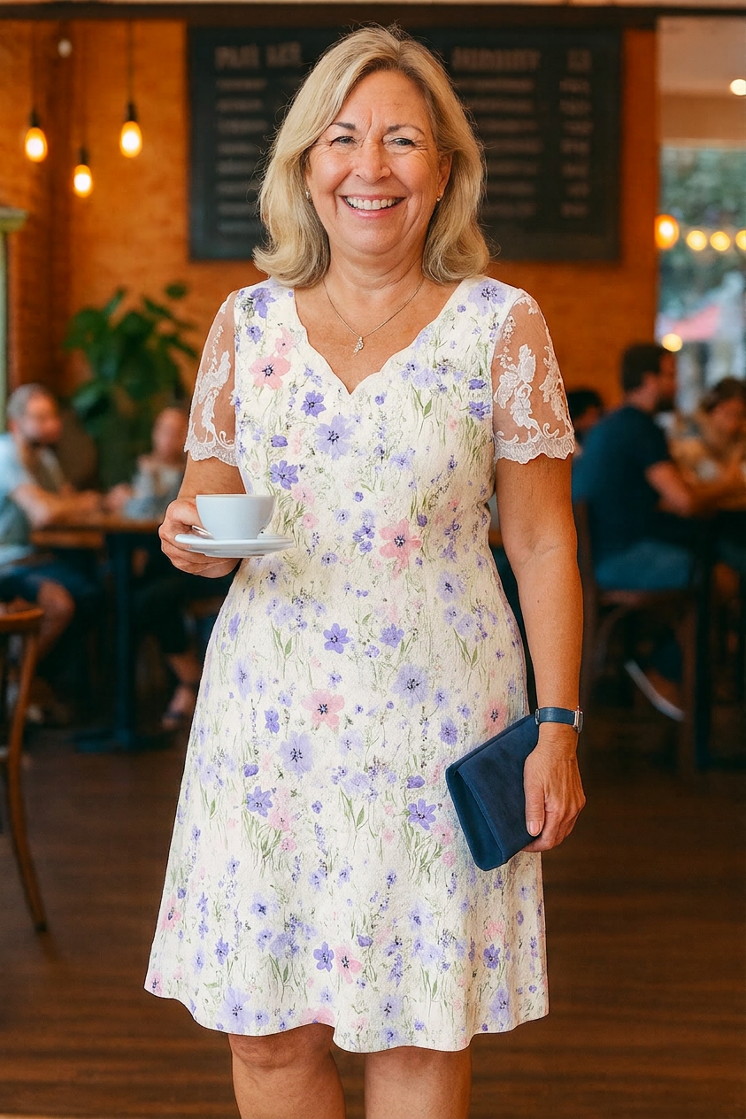 Bonnie | Lace Floral V-Neck Mini Dress