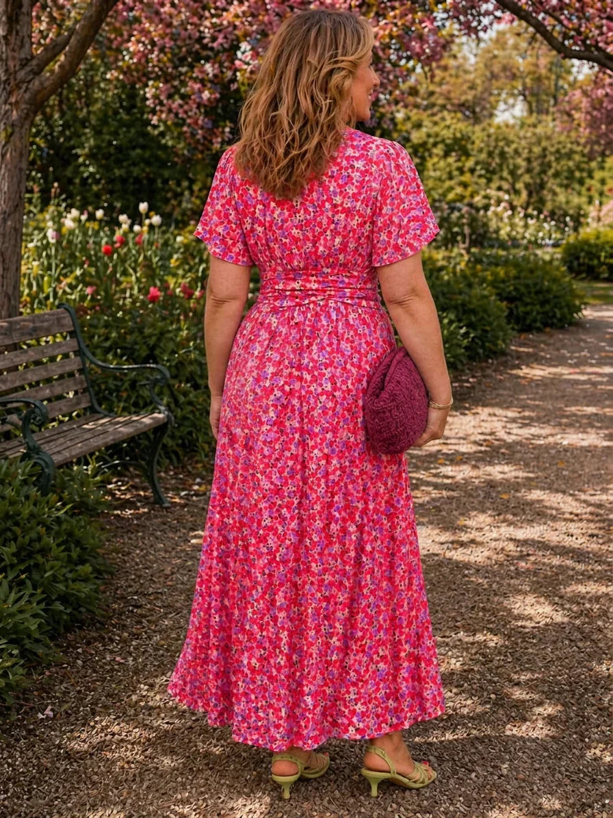 Denise | Floral V-Neck Maxi Dress