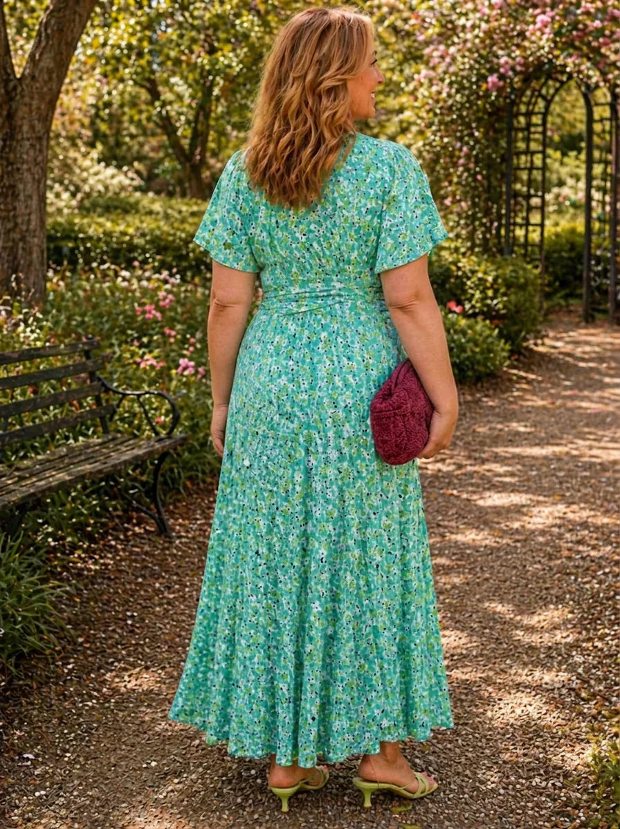 Eliana | Floral V-Neck Maxi Dress