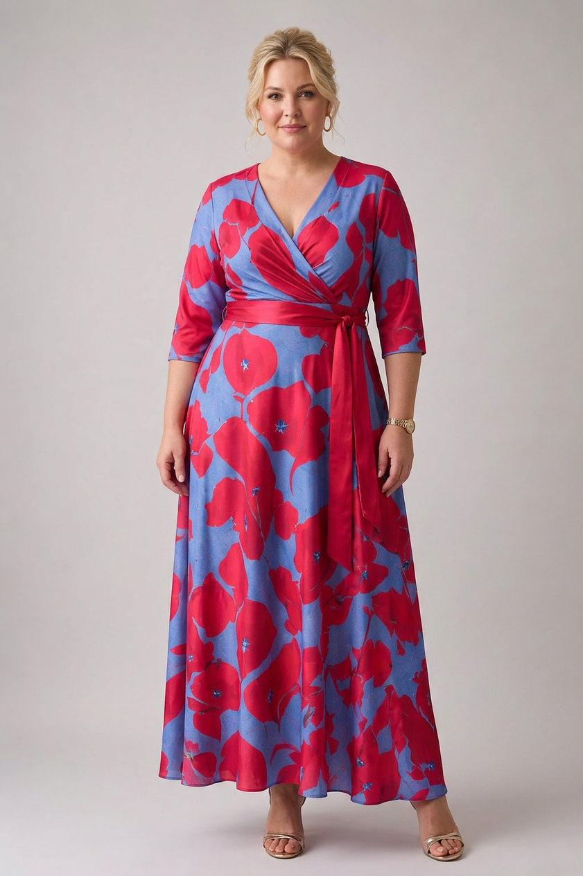 Norma | Floral V-Neck Maxi Dress
