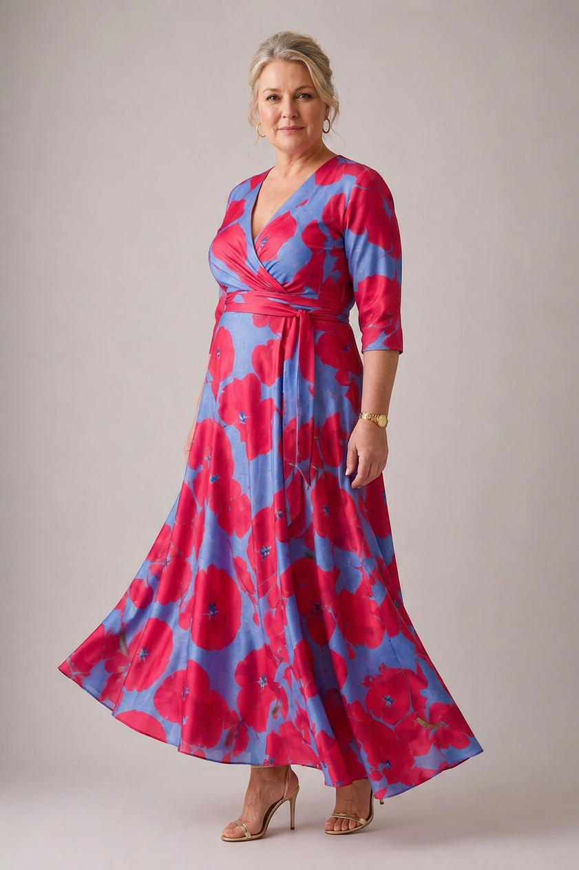 Norma | Floral V-Neck Maxi Dress