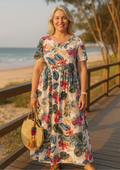 Lydia | Floral V-Neck Maxi Dress