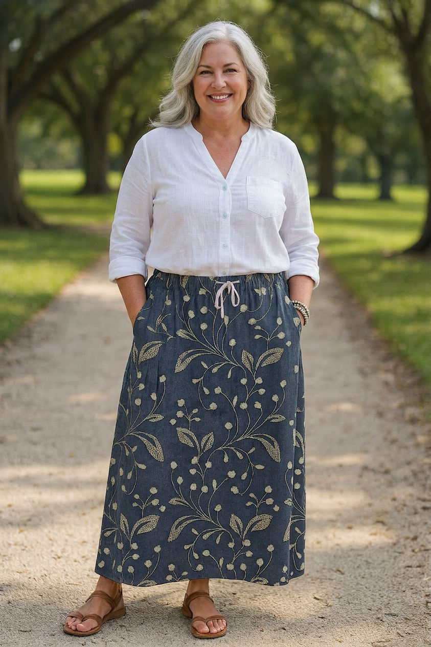 Amelia | Floral Midi Skirt
