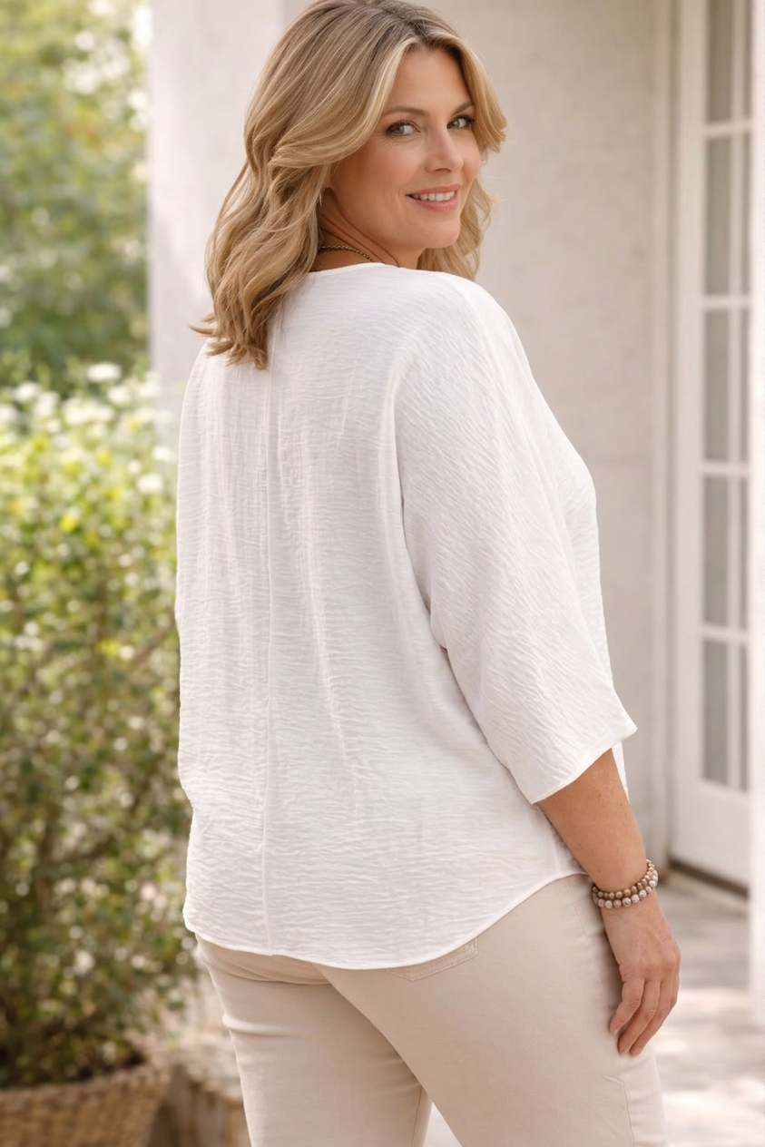 Heather | Linen V-Neck Top