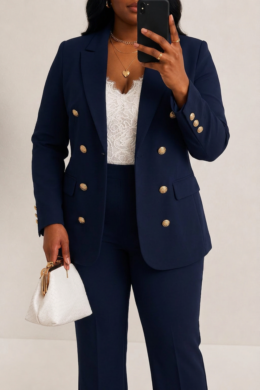 Regina | Lace Sleeveless Two-Piece Trouser Suit