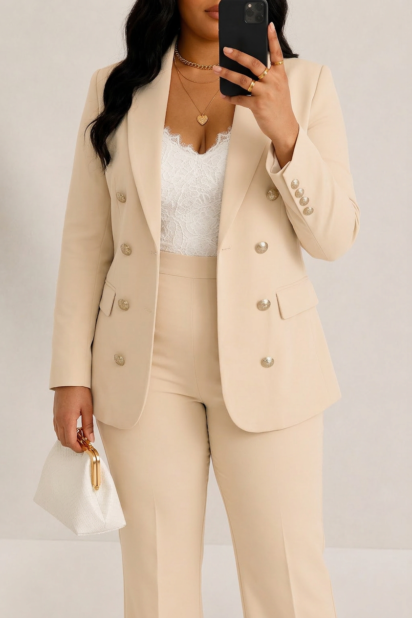 Mariana | Lace Sleeveless Two-Piece Trouser Suit