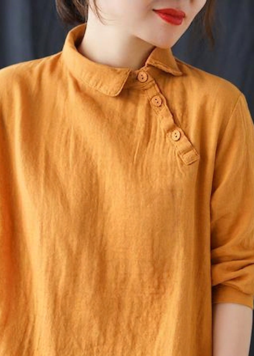 Haley | Linen Collared Blouse