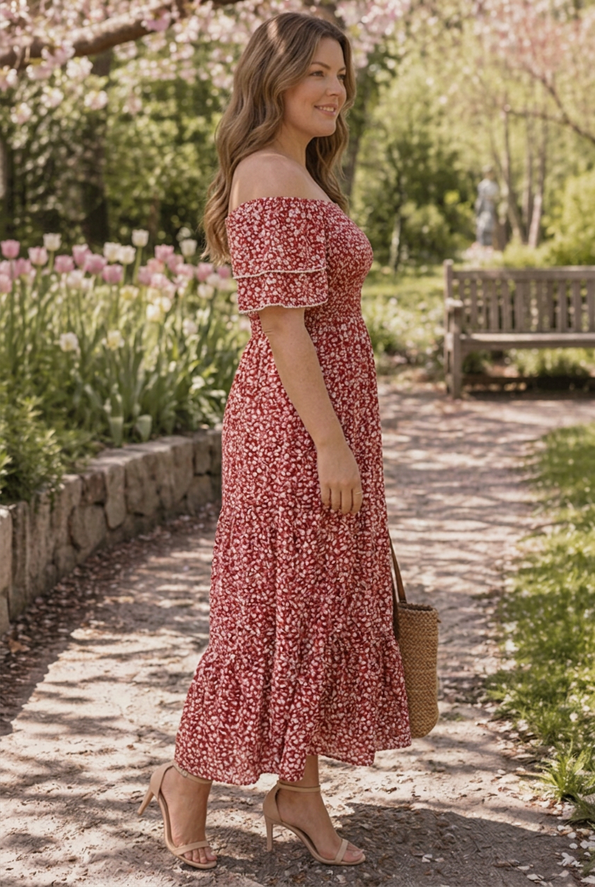 Hope | Floral Off-Shoulder Maxi Dress