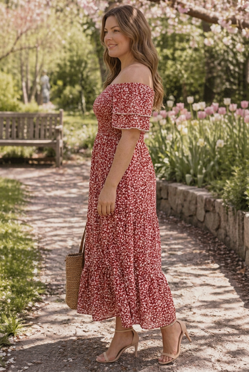 Hope | Floral Off-Shoulder Maxi Dress