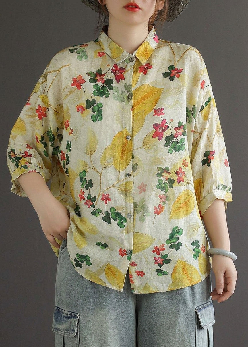 Lorraine | Tropical Collared Top