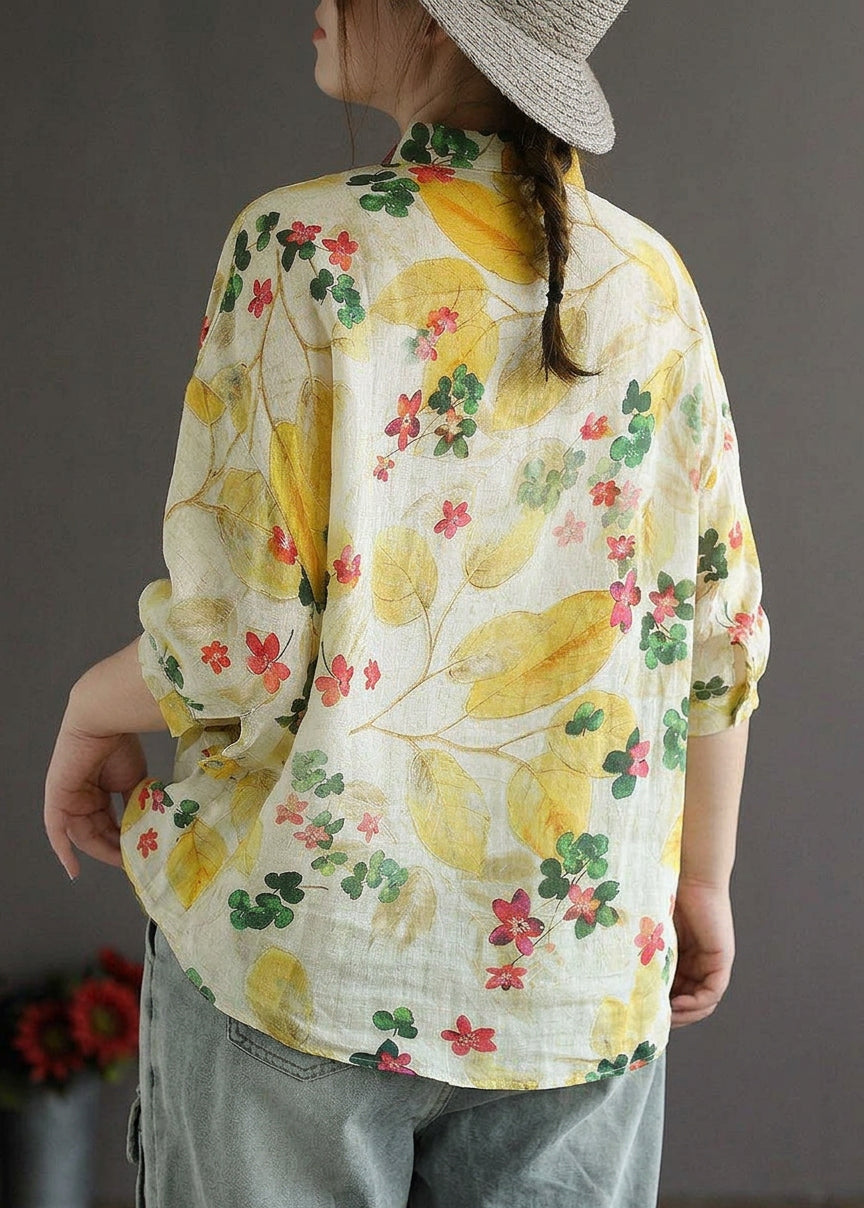 Lorraine | Tropical Collared Top