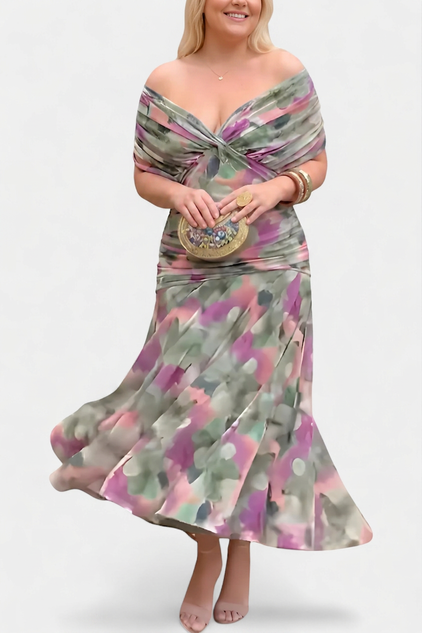 Mara | Floral Off-Shoulder Maxi Dress