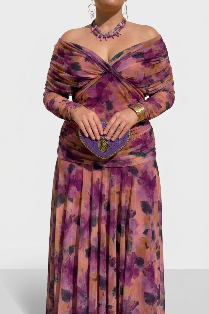 Mara | Floral Off-Shoulder Maxi Dress