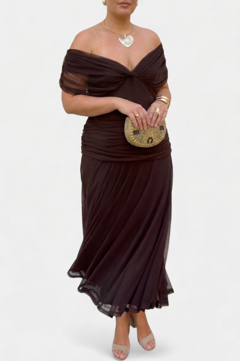 Mara | Floral Off-Shoulder Maxi Dress