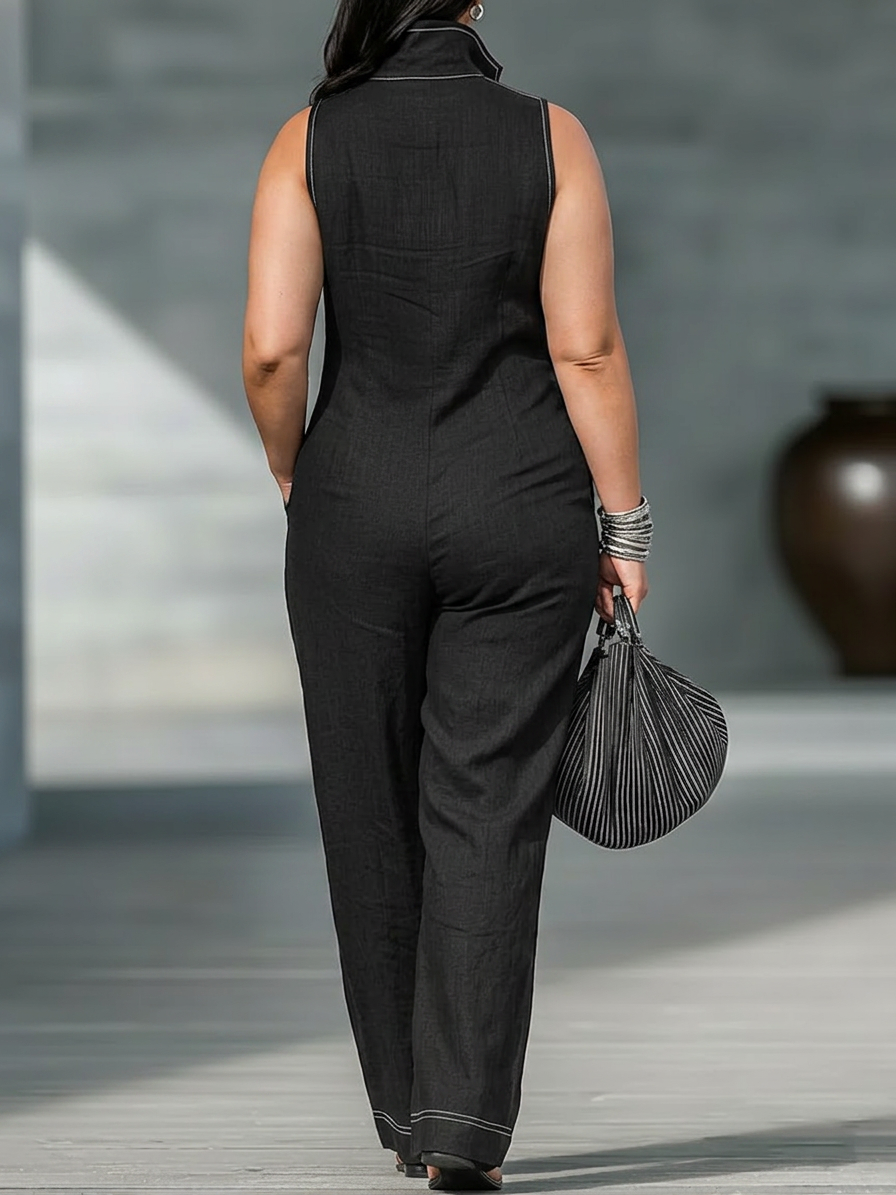 Michelle | Mock Neck Jumpsuit
