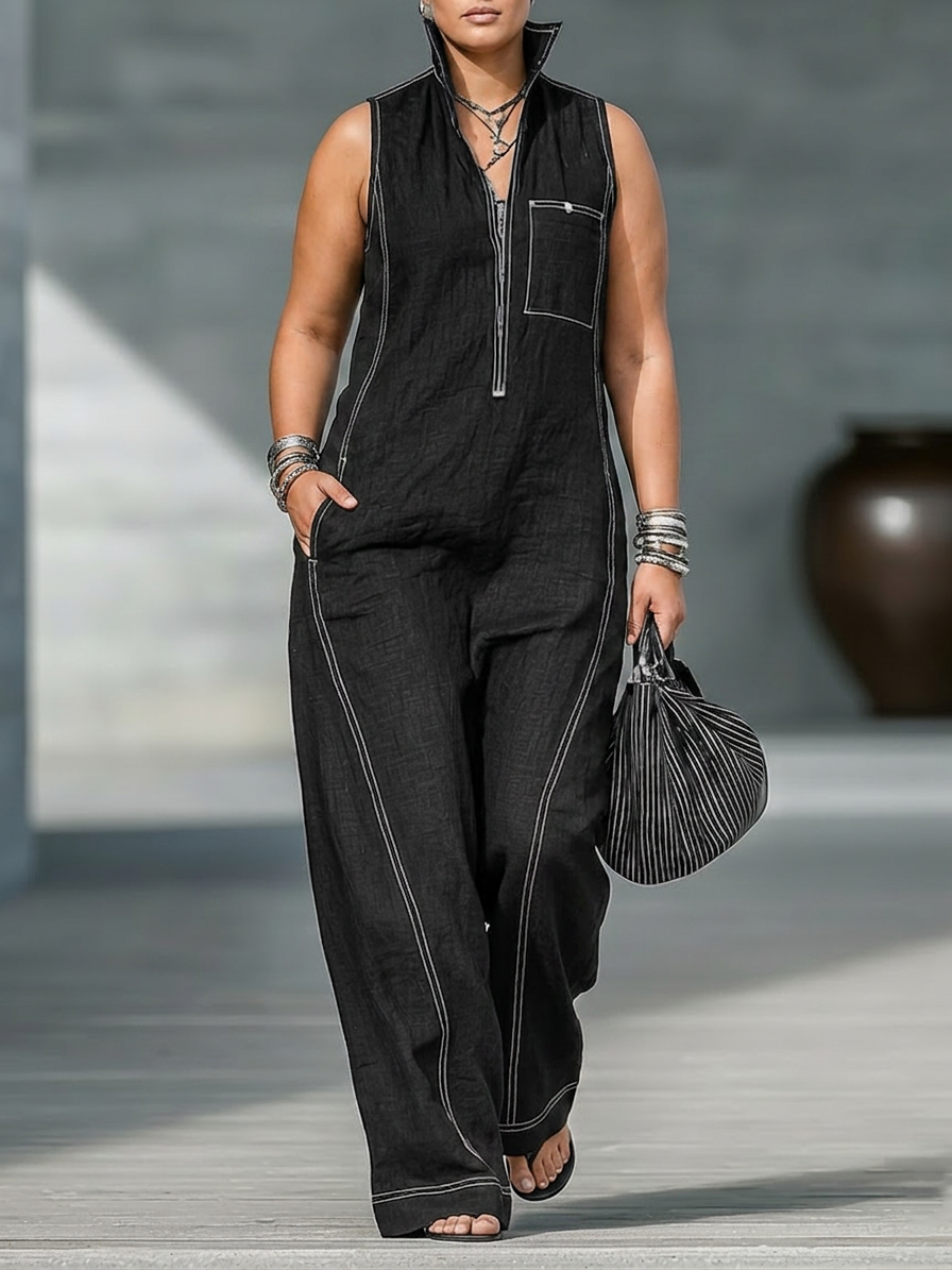 Michelle | Mock Neck Jumpsuit