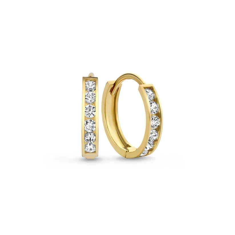 Kara | Huggie Hoop Cubic Zirconia Earring Set for Women