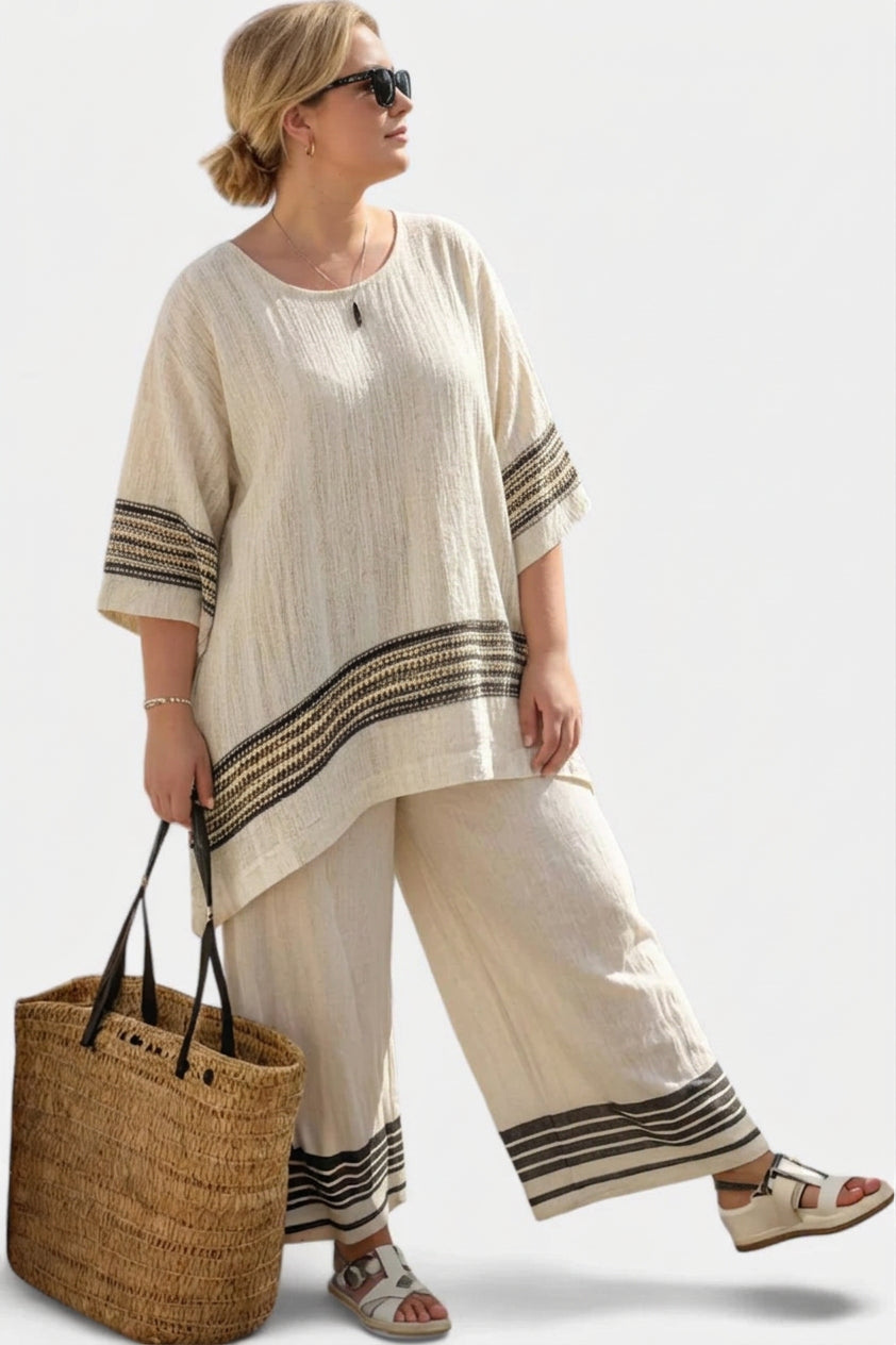 Fallon | Linen Striped Two-Piece Set
