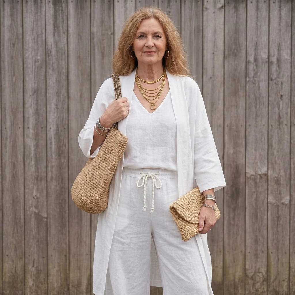 Annie | Linen V-Neck Two-Piece Set