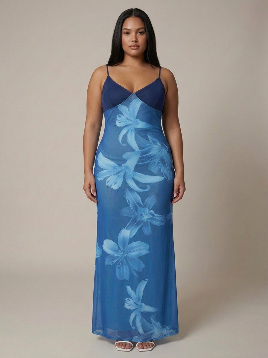 Carol | Floral V-Neck Maxi Dress