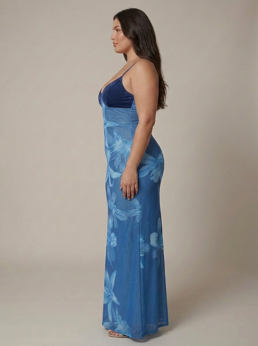 Carol | Floral V-Neck Maxi Dress