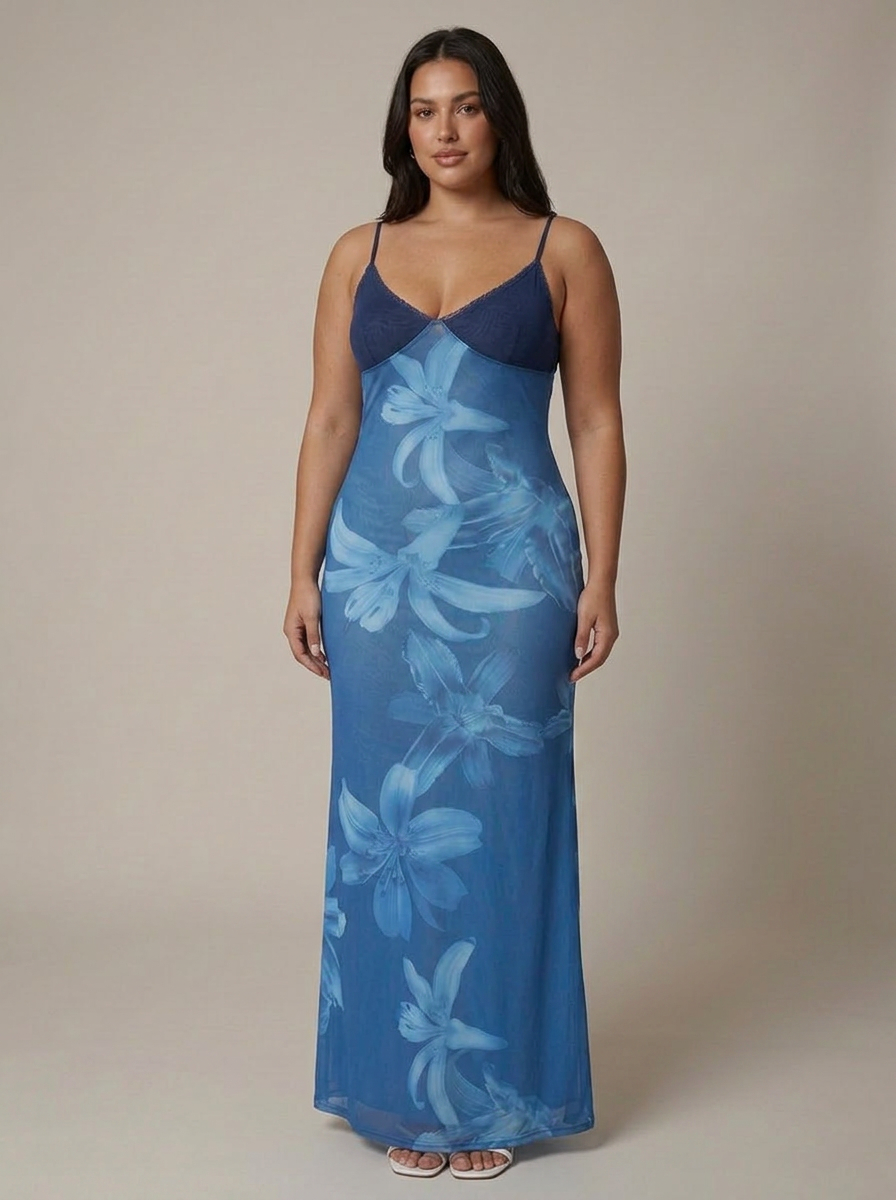 Carol | Floral V-Neck Maxi Dress