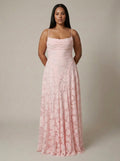 Fallon | Lace Floral Cowl Neck Maxi Dress