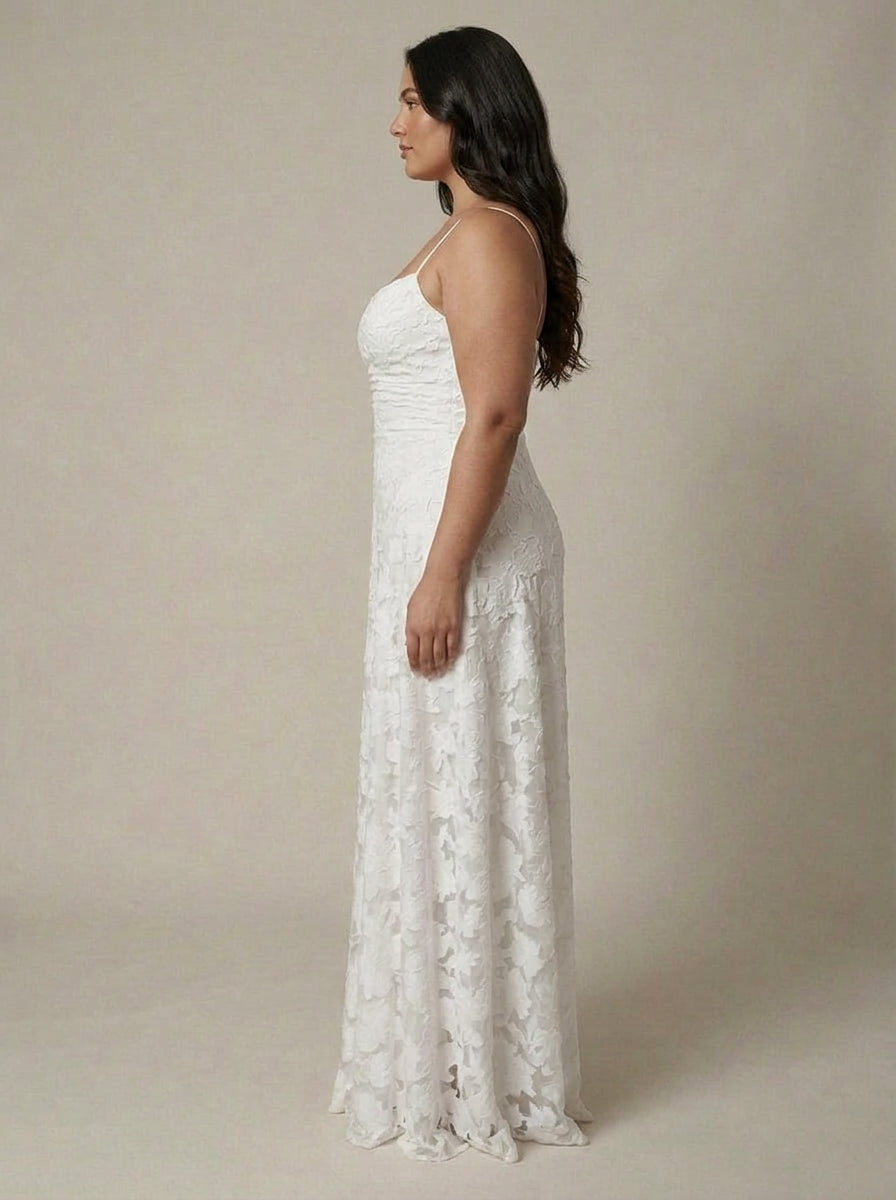 Fallon | Lace Floral Cowl Neck Maxi Dress