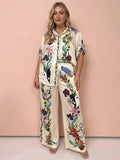 Rosa | Satin Floral Two-Piece Set