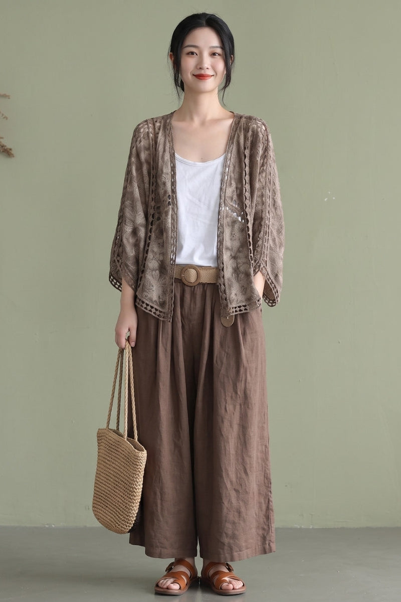 Andrea | Crochet 3/4 Sleeve Cardigan
