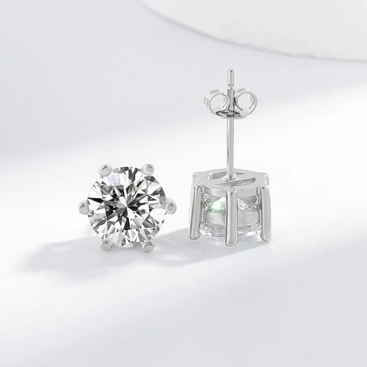 Noelle | Solitaire Stud Cubic Zirconia Earrings for Women