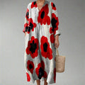Julie | Floral V-Neck Midi Dress