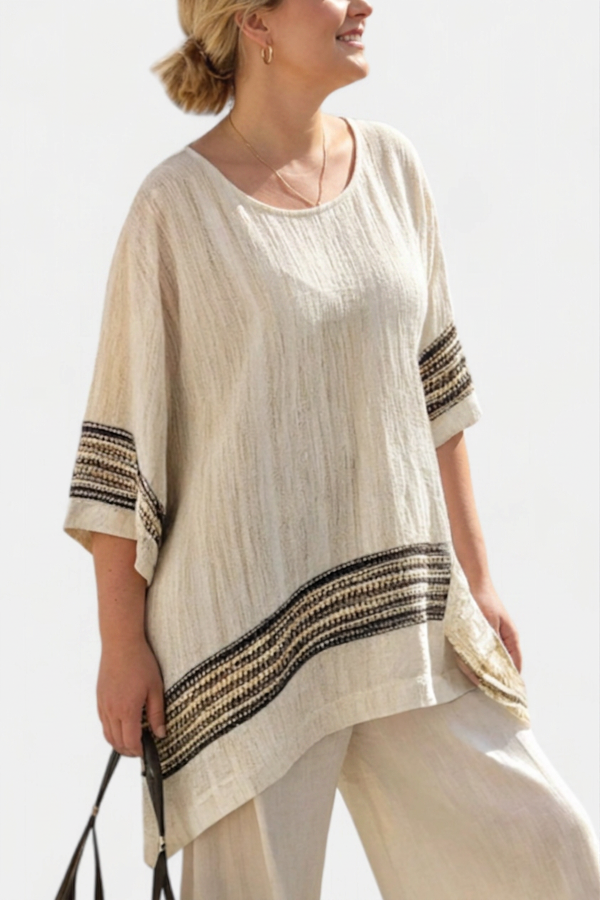 Cora | Linen Striped Two-Piece Set