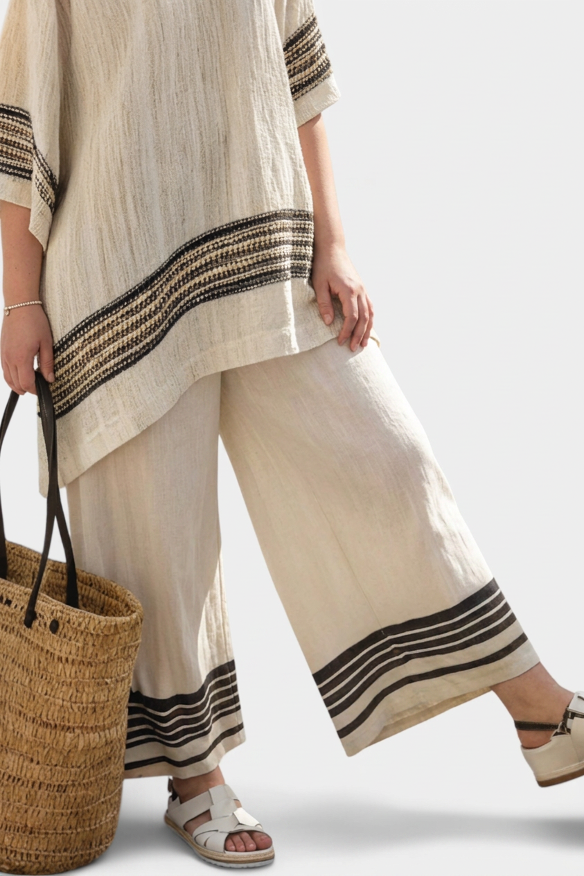 Cora | Linen Striped Two-Piece Set