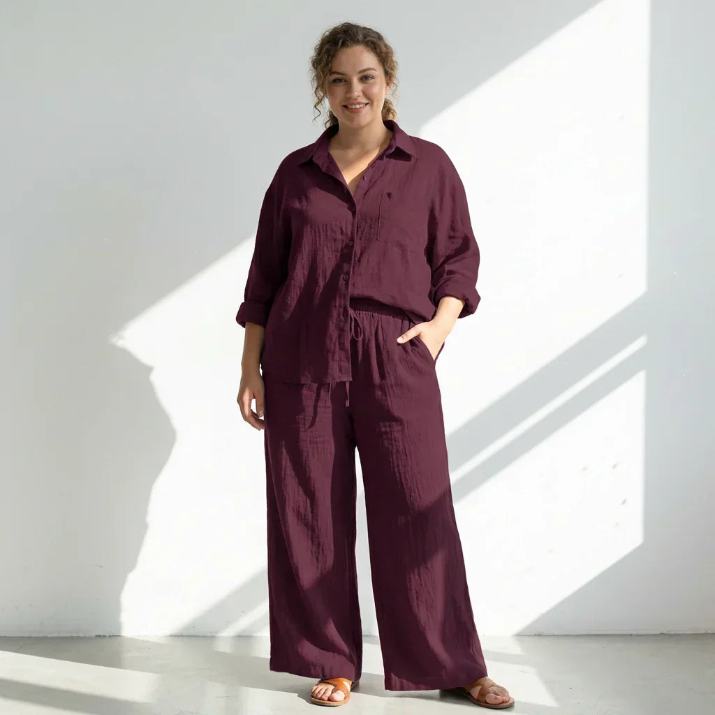 Vivian | Collared Two-Piece Set