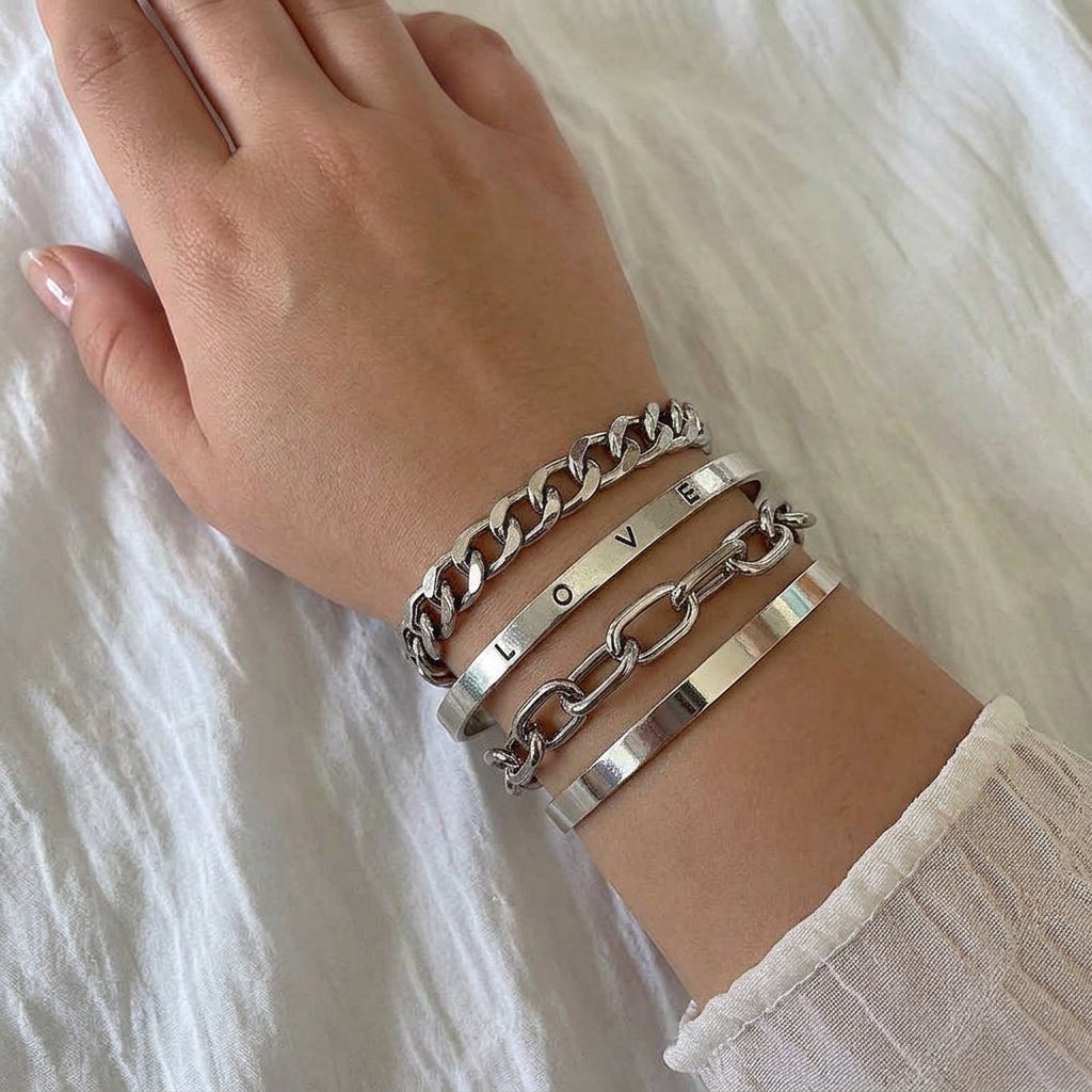 Laila | Chain Bracelet Set for Women