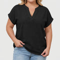 Peggy | Linen Short Sleeve Blouse