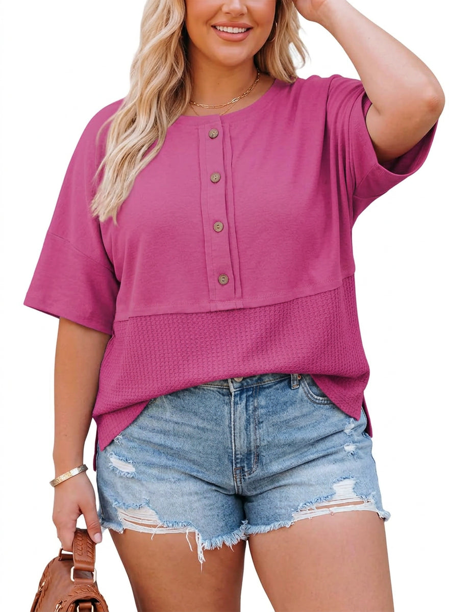 Ainsley | Geometric Round Neck Knit Top